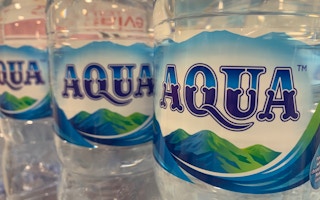 Aqua water bottles from Indonesia