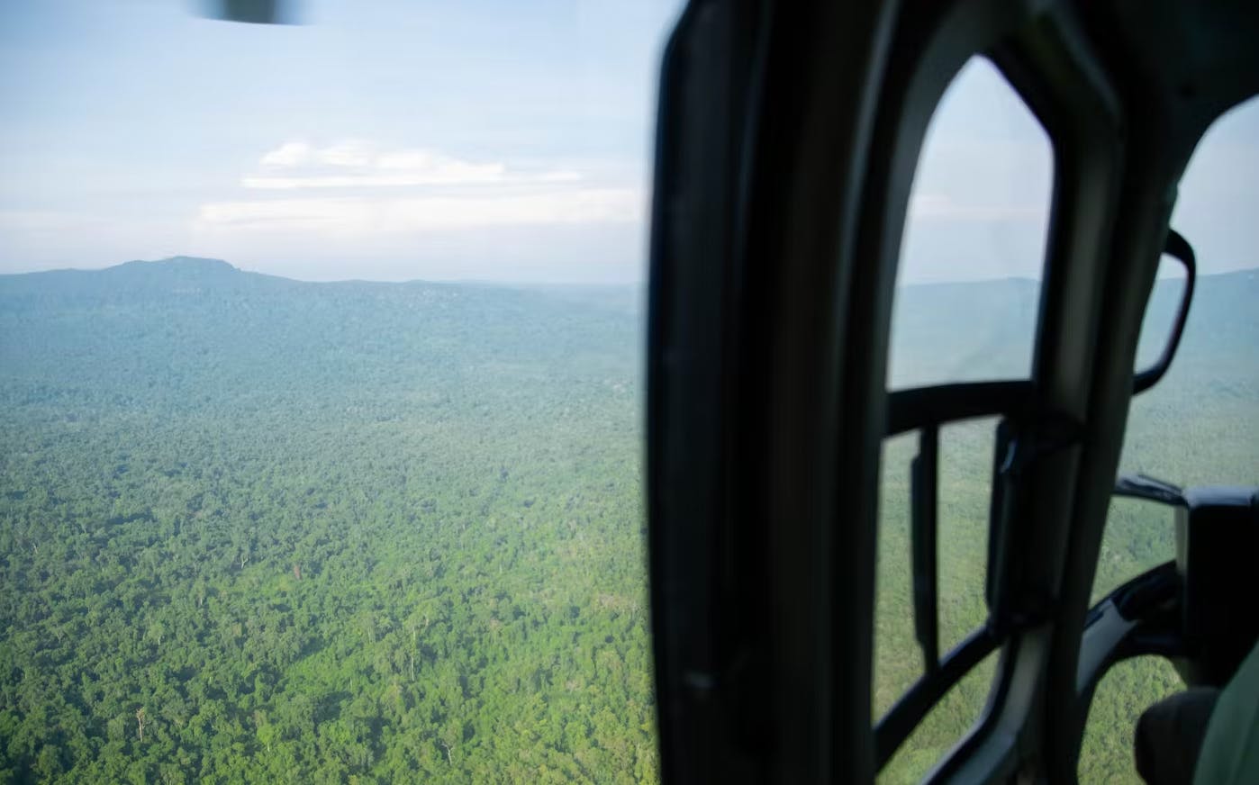 An aerial view of the Southern Cardamom REDD+ project in Cambodia, image by Gabrielle See