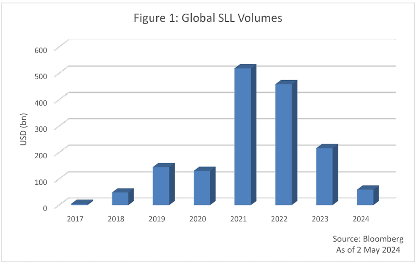 Global SLL volumes 2017-2024