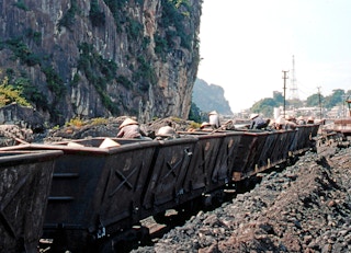 A coal train in Vietnam