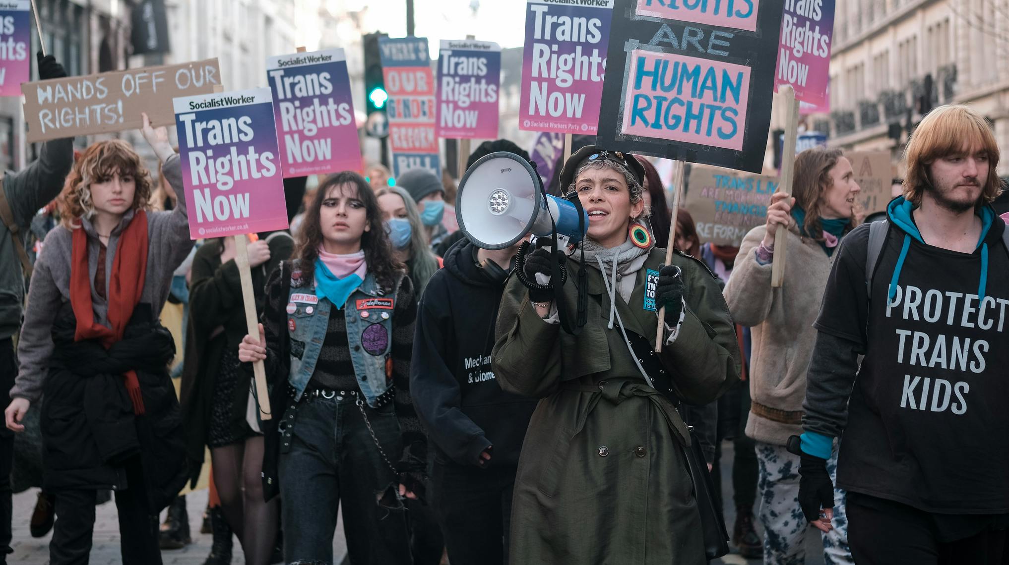 Trans protest in London, UK