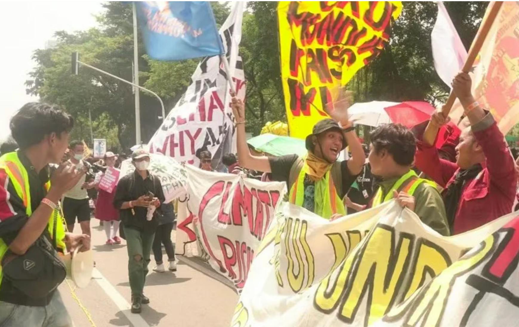 A climate strike on the streets of Jakarta. Indonesia is the country most supportive of a shift to a green economy, GlobeScan's study found.