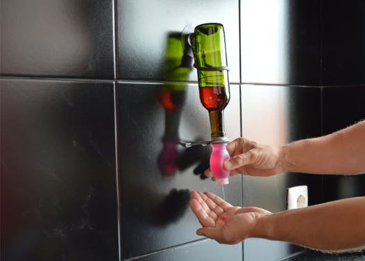 The Unicow upcycled soap dispenser