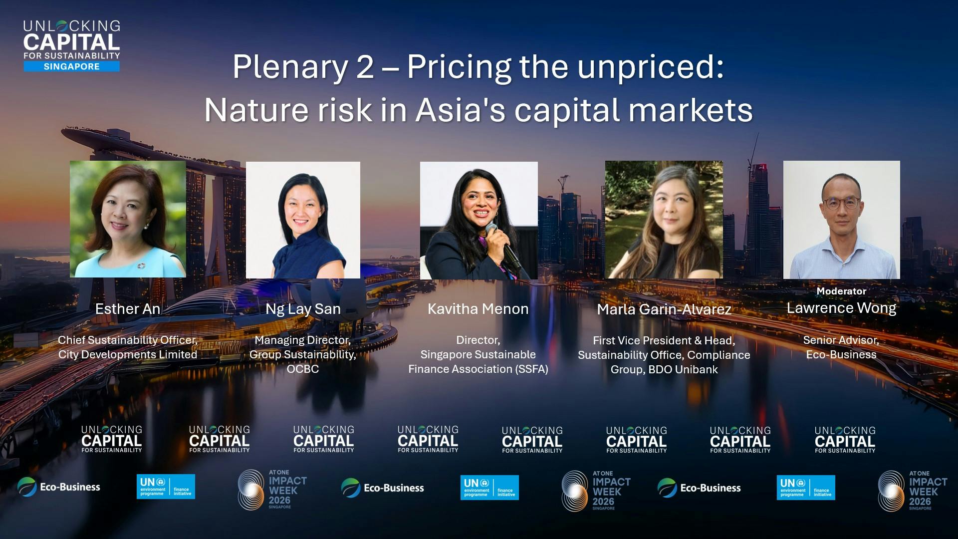 Plenary 2 – Pricing the unpriced: Nature risk in Asia's capital markets