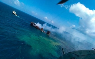 charred cargo ship X-Press Pearl Sri Lanka