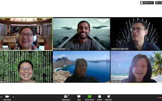 Wilmar International's sustainability team engaged in a Zoom meeting