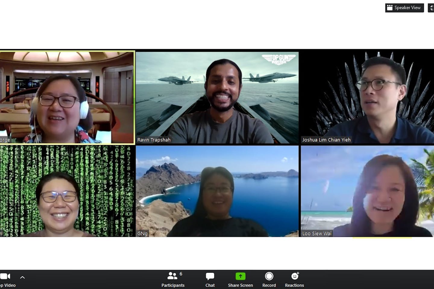 Wilmar International's sustainability team engaged in a Zoom meeting