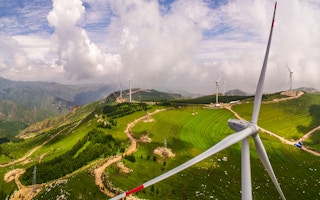 Wind farm in Guangling county, Shanxi, China