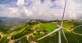 Wind farm in Guangling county, Shanxi, China