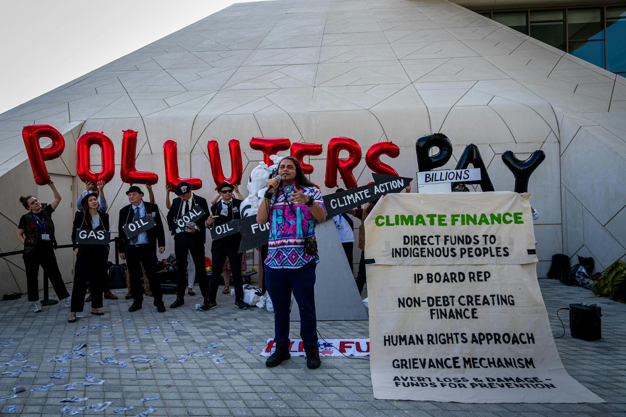 Indigenous peoples protest at COP28