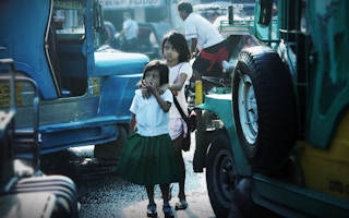 Children, Jeepneys, Philippines