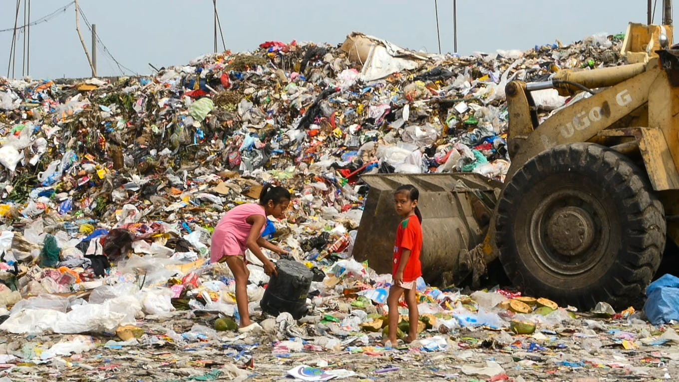 child waste pickers in Angono