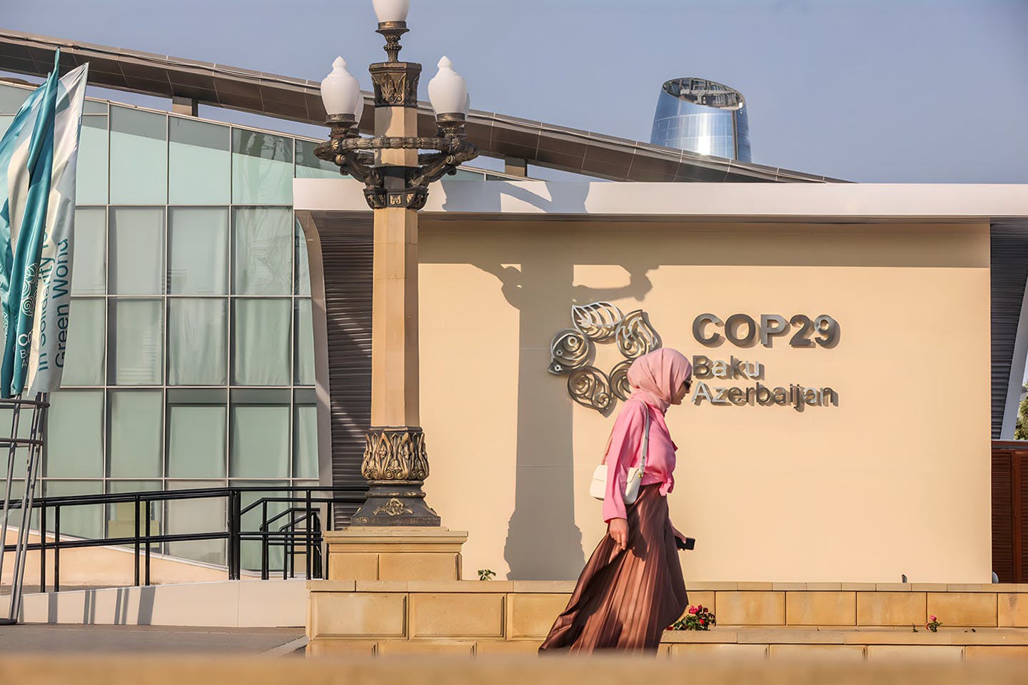 COP29 stand at Baku Boulevard
