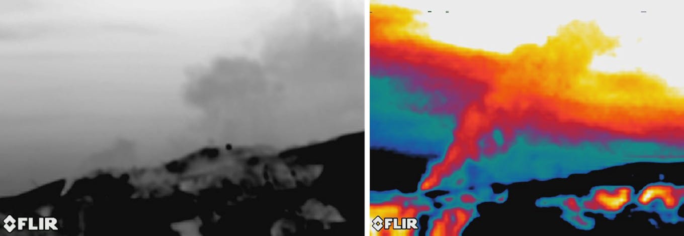 infrared cameras pick up methane