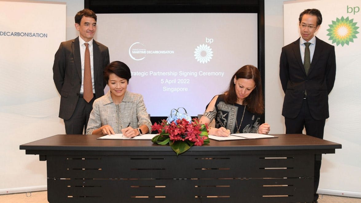 bp_Global Centre for Maritime Decarbonisation_signing