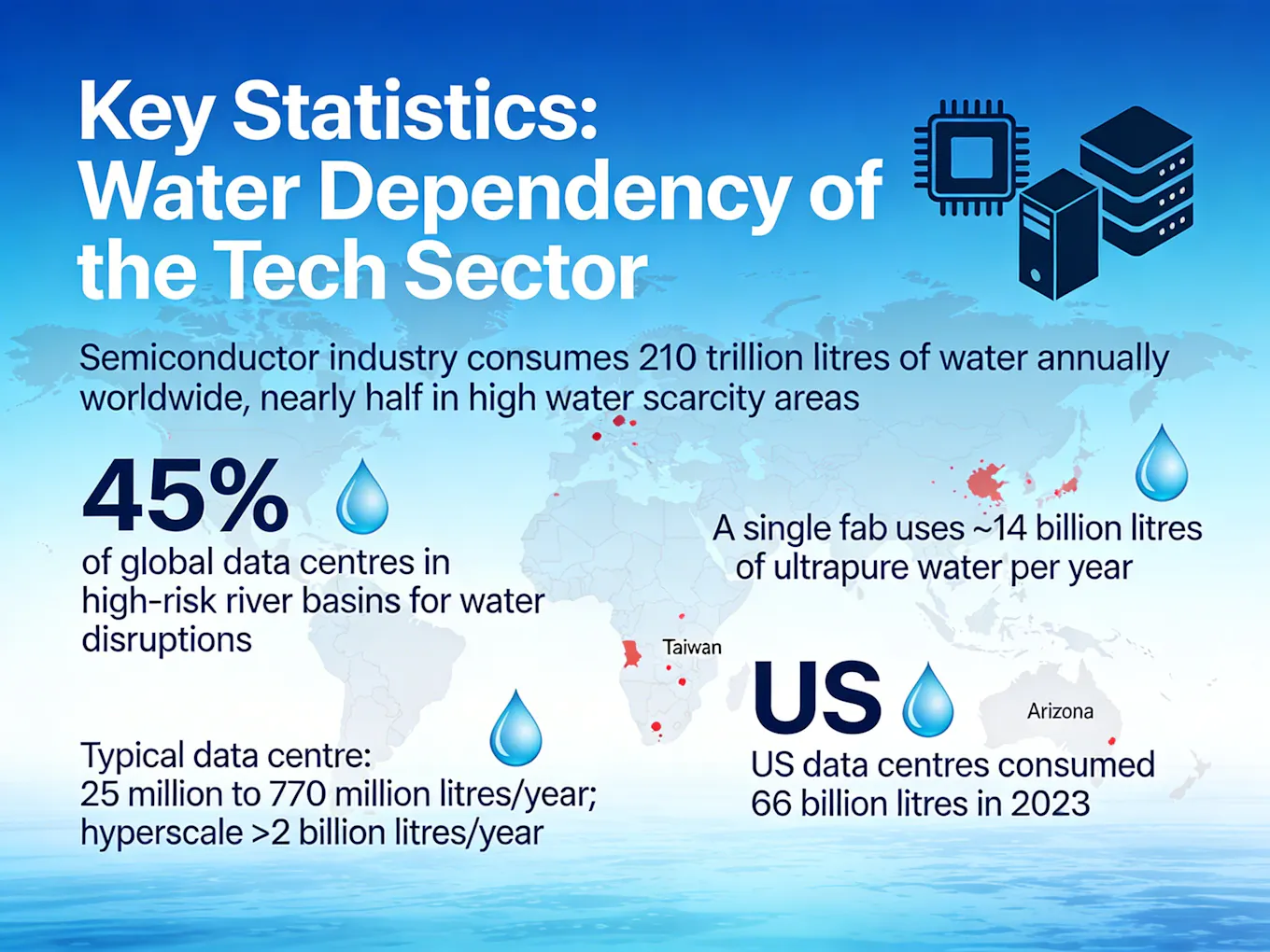 Thirsty tech: Why chips and data centres are a growing water risk for investors | News | Eco-Business | Asia Pacific