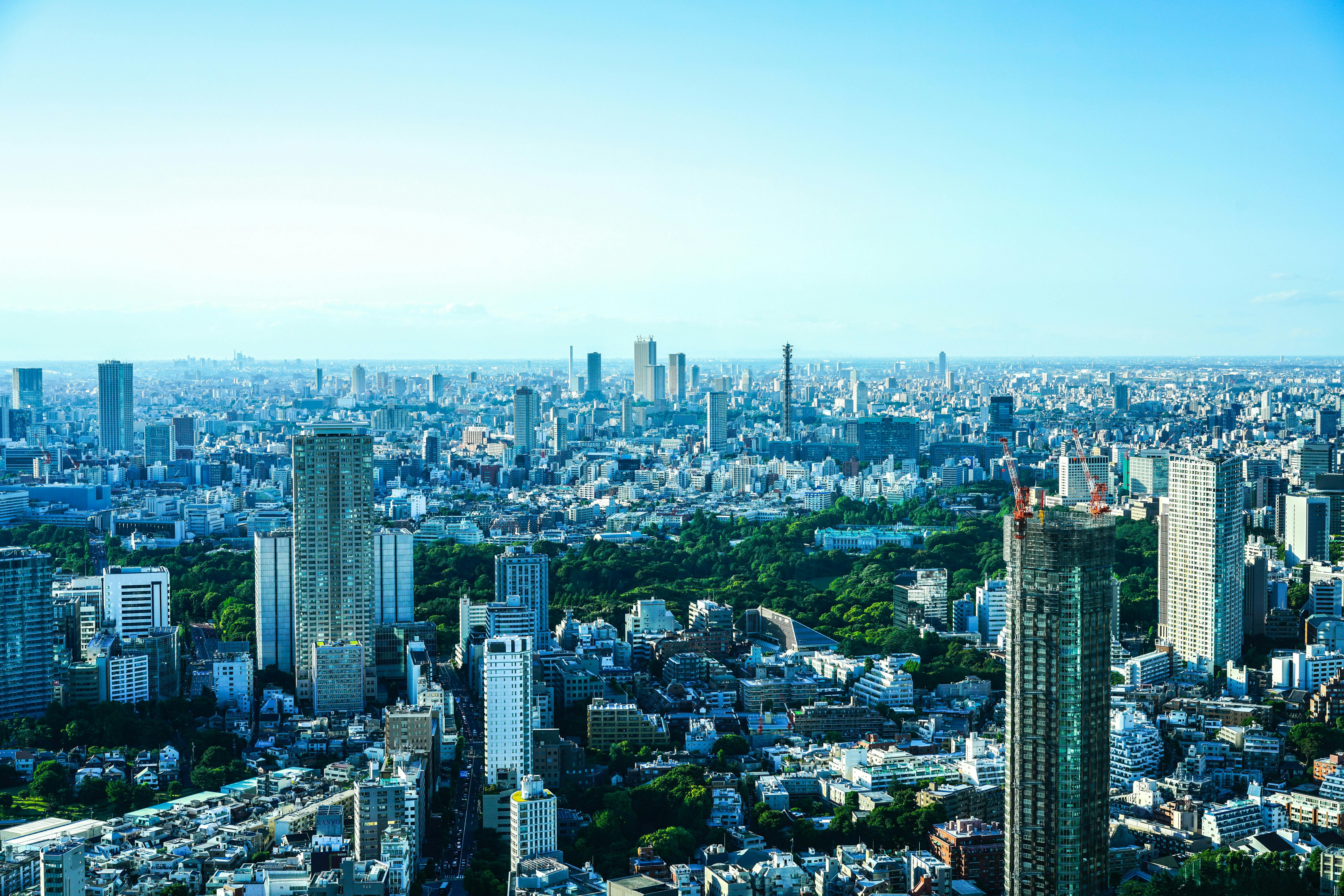 A view of the city of Tokyo in Japan