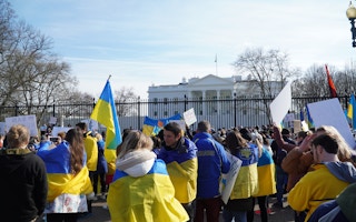 Protect outside white house in support of Ukraine