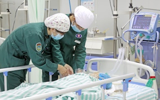 intensive care unit (ICU) in a hospital in Hebei Province, China