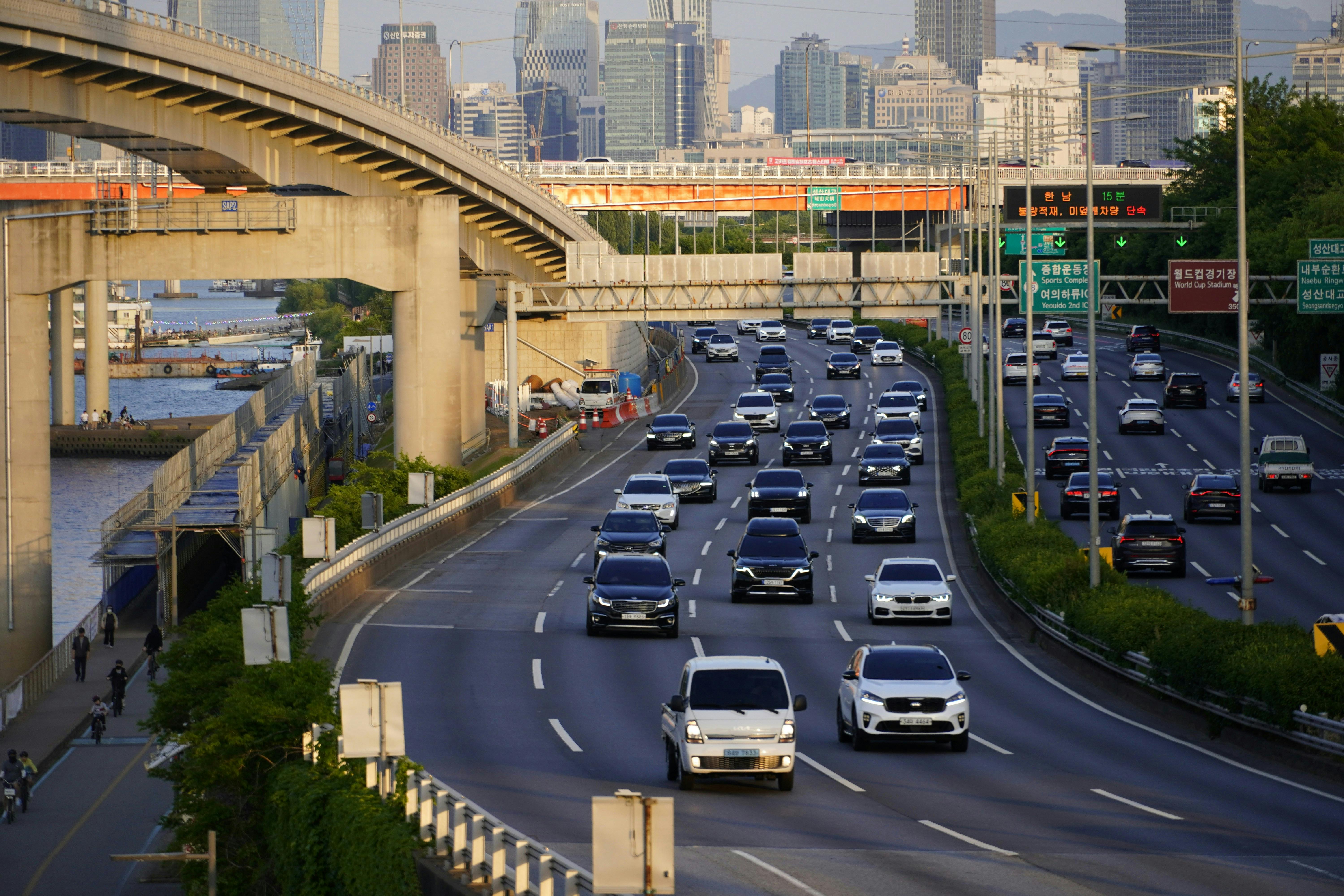 A car road in Seoul, South Korea