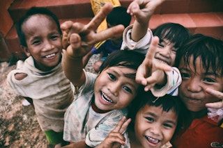 happy children in Vietnam