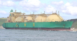 transportation of LNG via ship