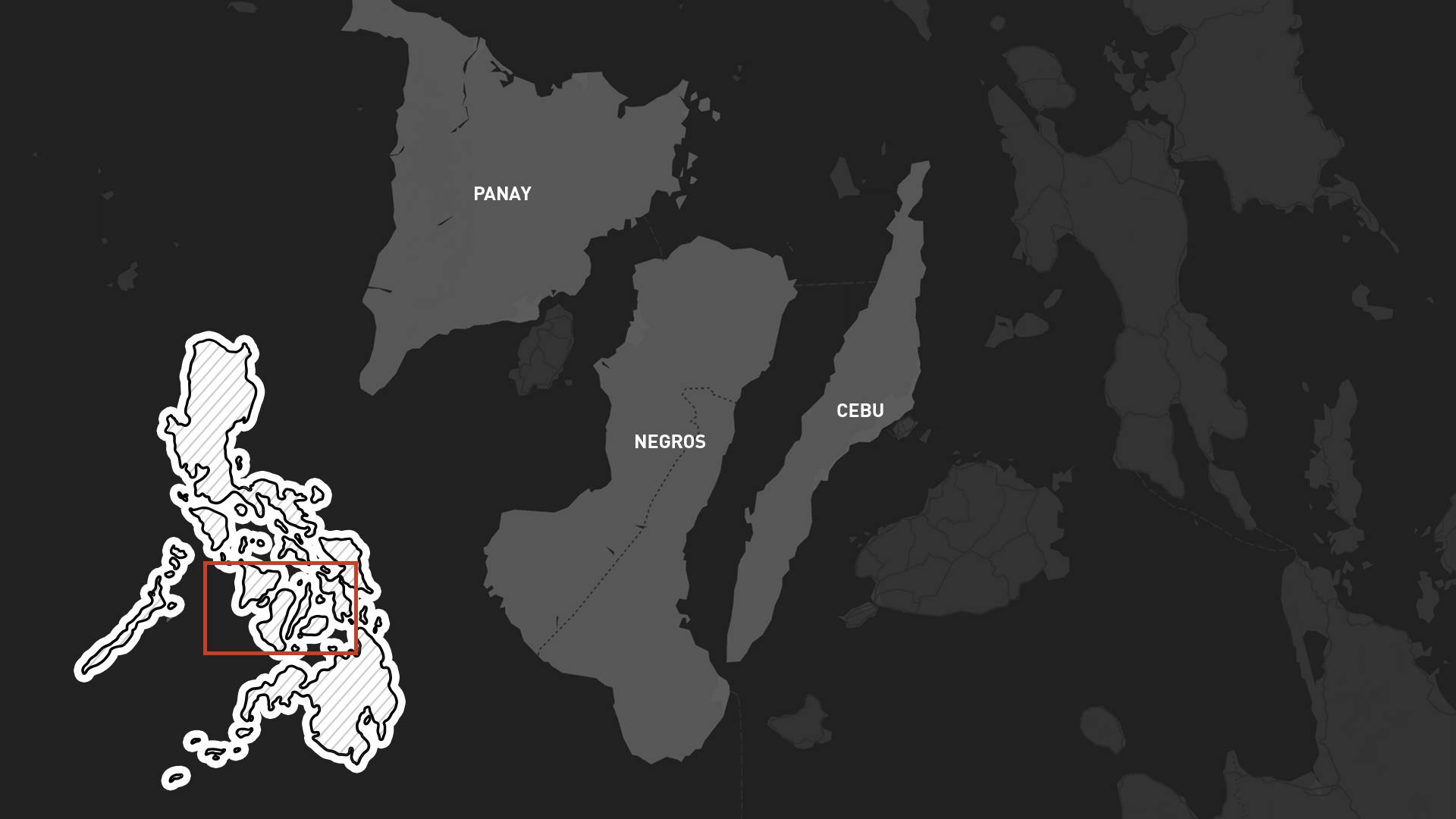 A map of the Visayas region