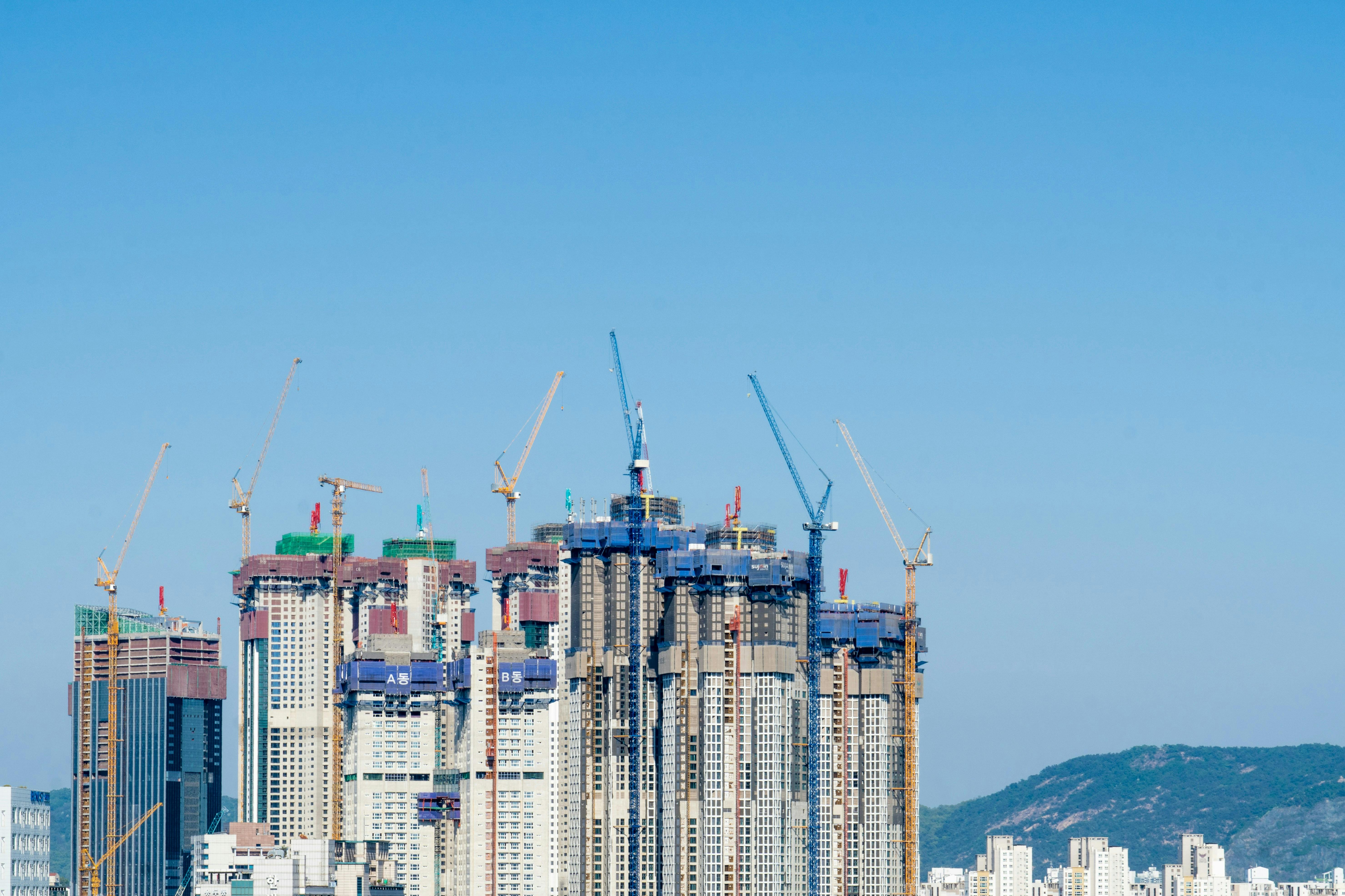 A construction cite in Seoul, South Korea