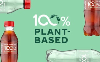 Coke's beverage bottle made from 100 per cent plant-based plastic