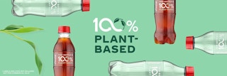 Coke's beverage bottle made from 100 per cent plant-based plastic