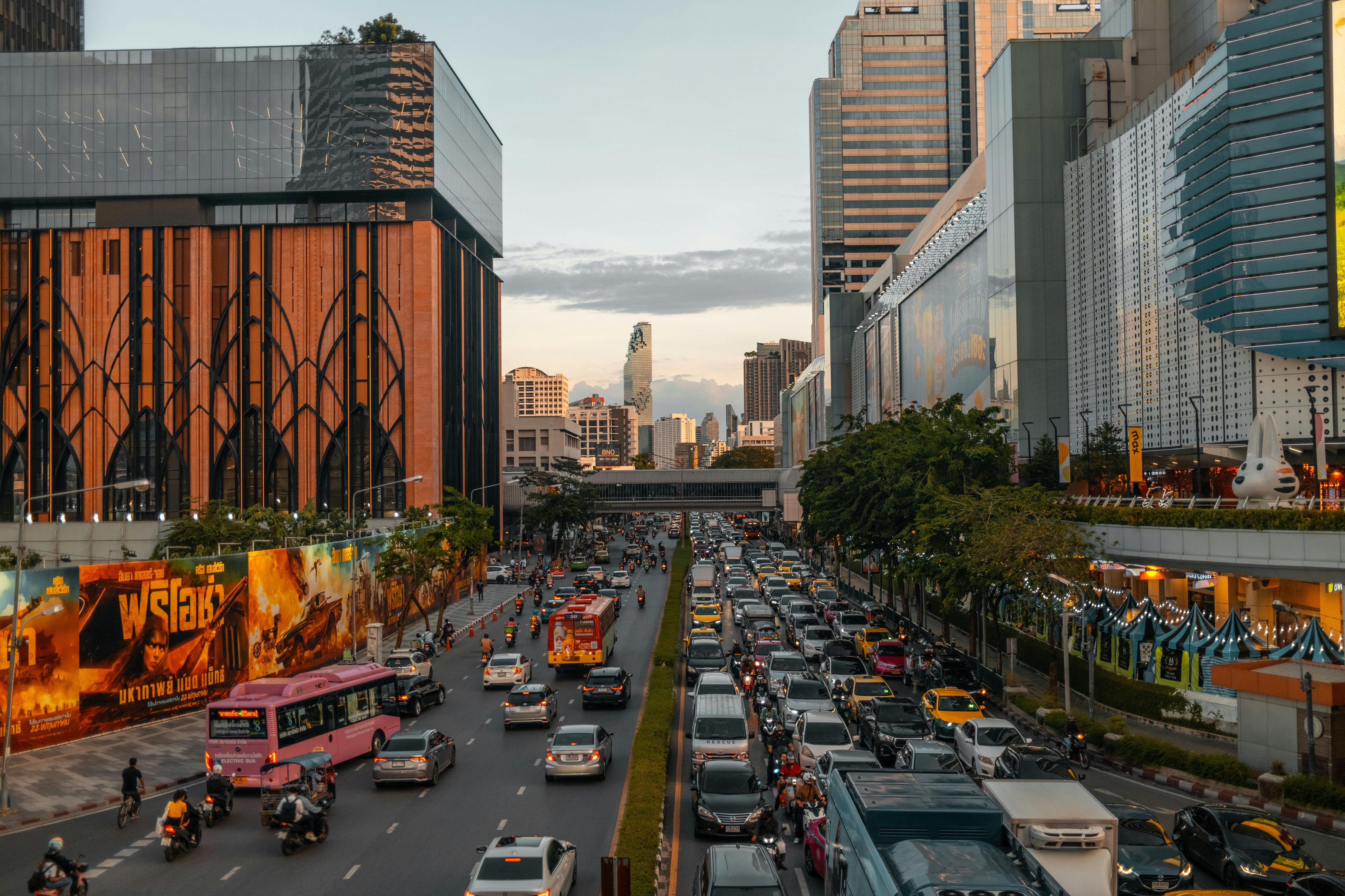 A view of Bangkok's road
