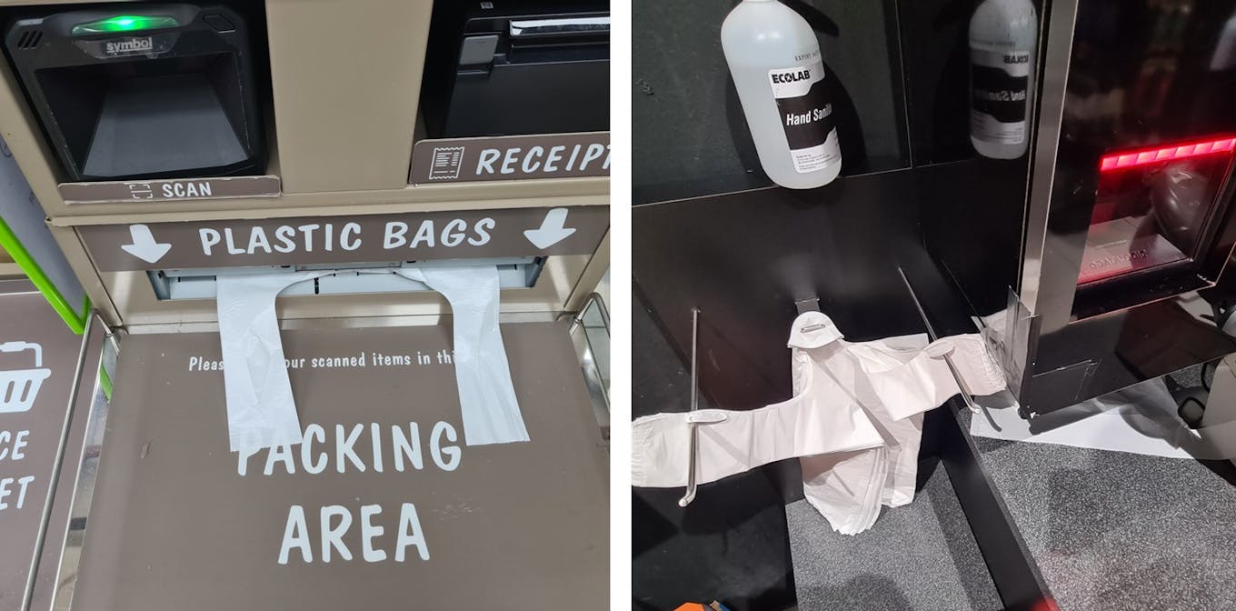 Plastic bags at self checkout