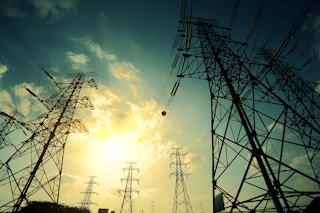 artistic shot of power grids
