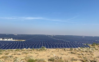 Bhadla Solar Park in Rajasthan, India,