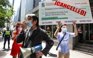 Protest against Standard Chartered Bank in the Philippines