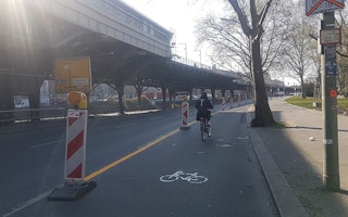 temporary bike lane Berlin