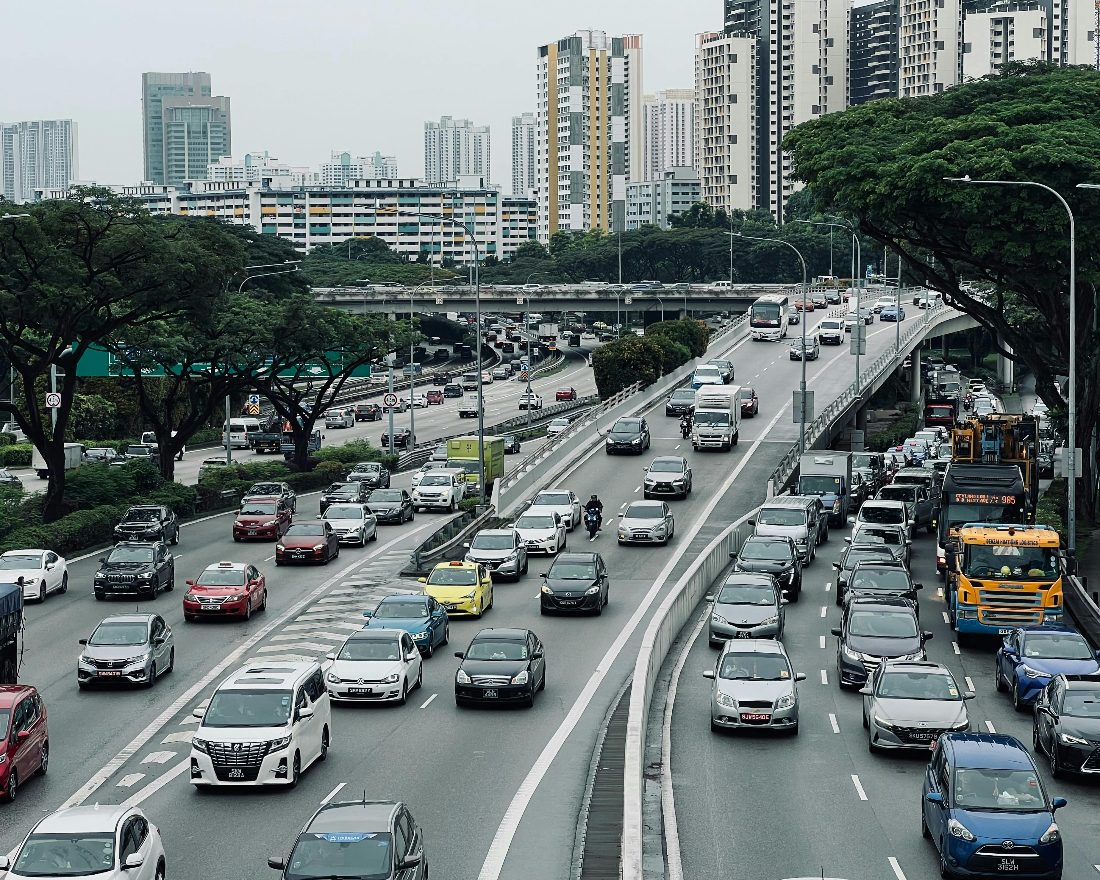 cars on a Singapore road