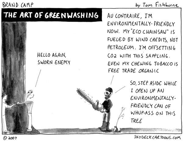 The art of greenwashing