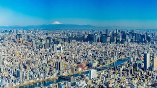 Tokyo, densely populated city
