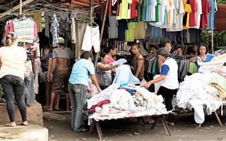 An ukay-ukay stall in Silay City, Negros Occidental, Philippines