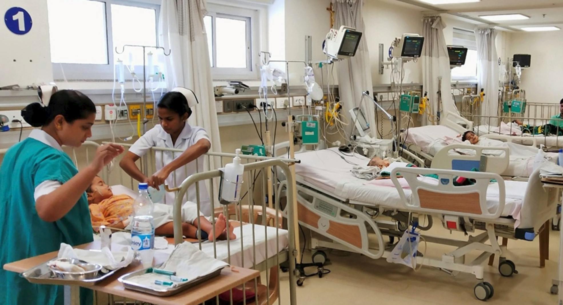 pediatric ward in a hospital in India