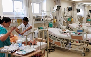pediatric ward in a hospital in India