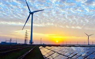 wind turbines and solar panels in asia 