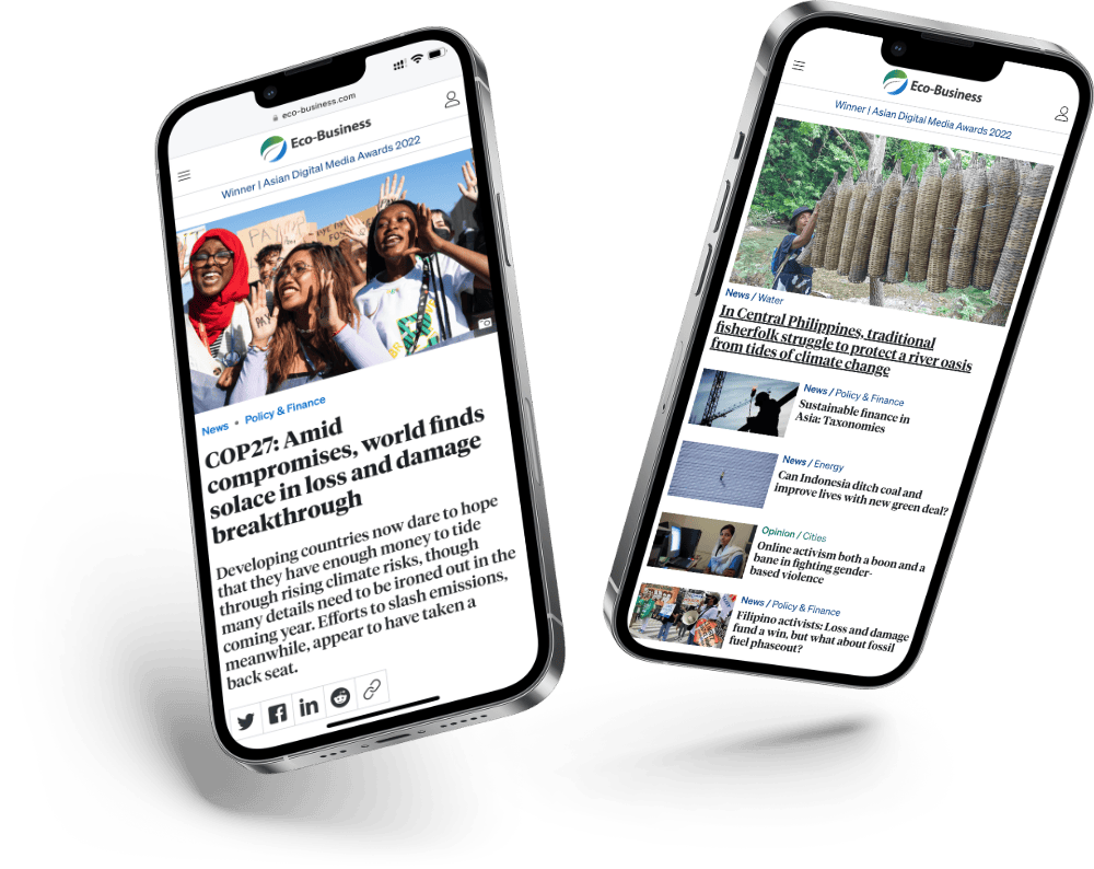 Eco-Business website on Apple devices