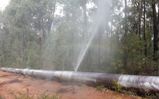 burst water pipe