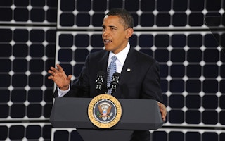 Obama in solar panels