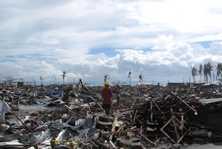 Devastated Tacloban City in the Philippines