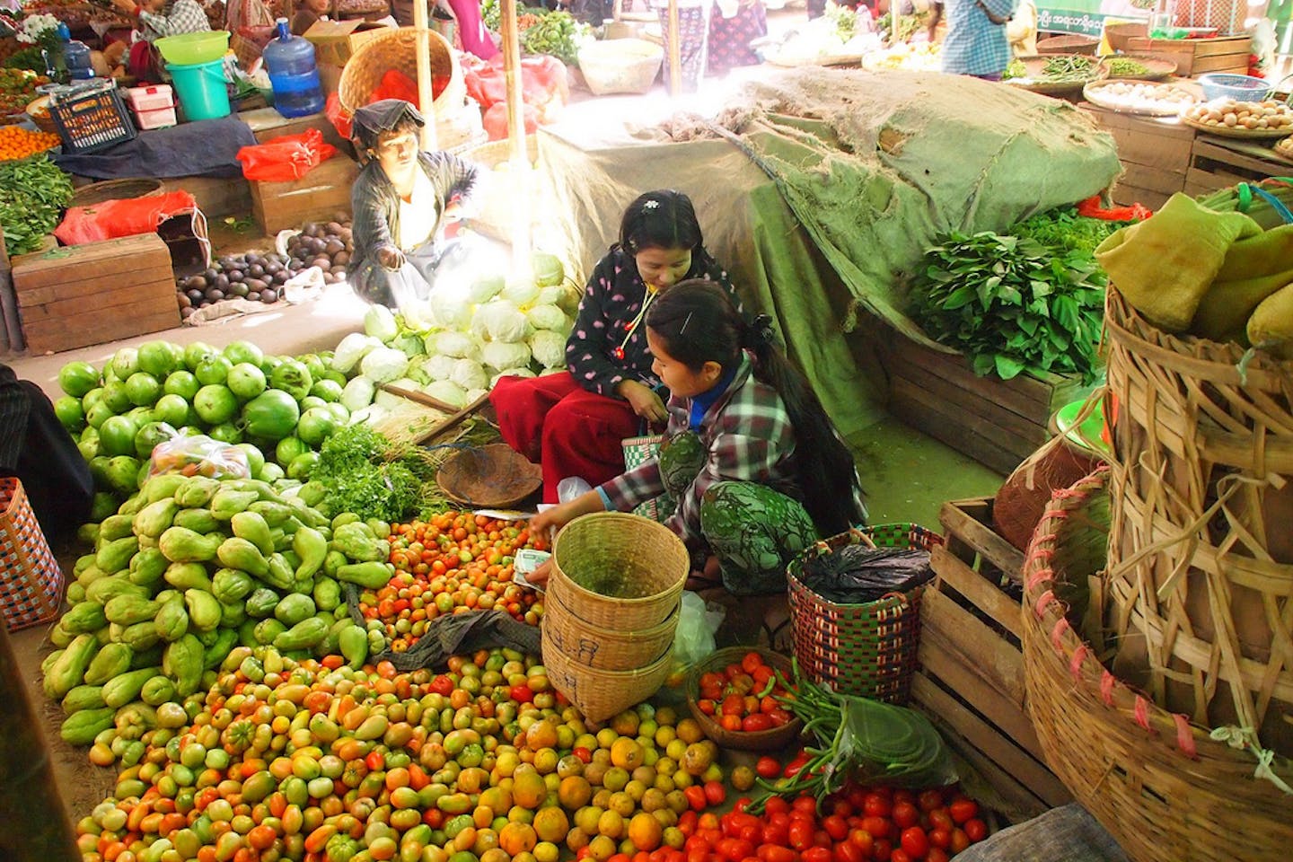 vegetable market myanmar