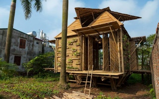 Blooming Bamboo house in Vietnam