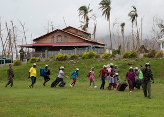 evacuation following Hurricane Maria landfall